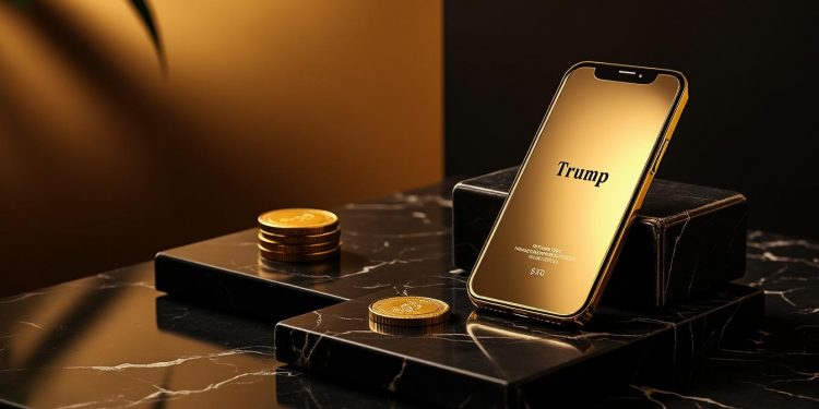 découvrez le smartphone en or signé trump avec un acompte de 100 $ requis. la date de lancement reste inconnue, suscitant curiosité et attentes.